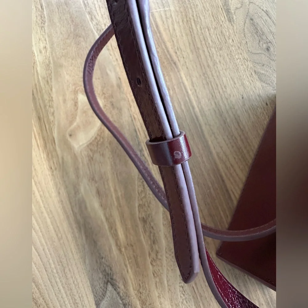 Ted Baker Rosalie Crossbody Bag – Burgundy with Gold Knot Hardware - Picture 15 of 16